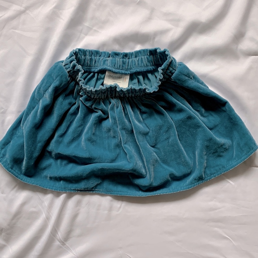 Gymboree teal velour skirt size 2T